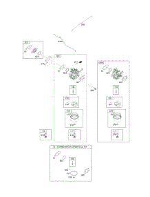 Carburetor, Carburetor Overhaul Kit parts for Briggs & Stratton Engine 124S07-2411-F1 from AppliancePartsPros.com