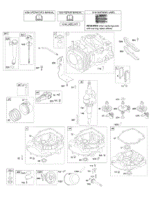 Camshaft, Crankshaft, Cylinder, Engine Sump, Lubrication, Piston Group parts for Briggs & Stratton Engine 125602-0123-E1 from AppliancePartsPros.com