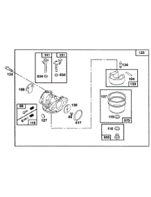 Carburetor Assembly parts for Briggs & Stratton Engine 125702-0113-01 from AppliancePartsPros.com