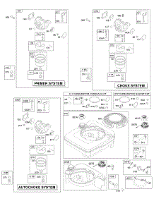 Carburetor, Fuel Supply parts for Briggs & Stratton Engine 125K02-0132-E1 from AppliancePartsPros.com