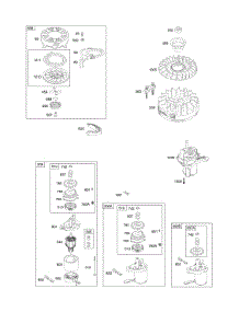 Electric Starter, Flywheel, Rewind Starter parts for Briggs & Stratton Engine 125K02-0140-E1 from AppliancePartsPros.com
