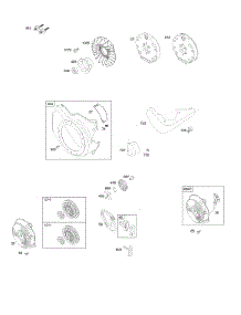 Blower Housing / Shrouds, Flywheel, Rewind Starter parts for Briggs & Stratton Engine 126312-1236-B8 from AppliancePartsPros.com
