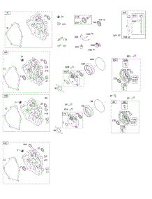 Crankcase Cover, Gear Reduction, Lubrication parts for Briggs & Stratton Engine 126332-0142-B8 from AppliancePartsPros.com