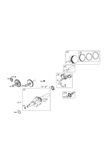 Cams, Crankshaft, Piston Group parts for Briggs & Stratton Engine 126412-0216-E1 from AppliancePartsPros.com