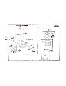 Carburetor Assembly parts for Briggs & Stratton Engine 126702-0136-01 from AppliancePartsPros.com
