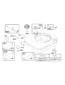 Fuel Tank Assy, Hoses parts for Briggs & Stratton Engine 126702-0619-01 from AppliancePartsPros.com