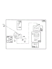 Carburetor Assembly parts for Briggs & Stratton Engine 126702-7026-01 from AppliancePartsPros.com