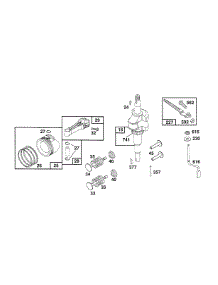 Crankshaft, Piston Group parts for Briggs & Stratton Engine 126787-0130-01 from AppliancePartsPros.com