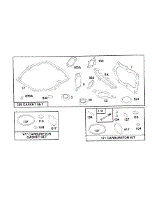 Gasket Sets parts for Briggs & Stratton Engine 126802-0410-01 from AppliancePartsPros.com
