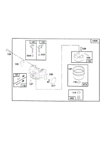 Carburetor Assembly parts for Briggs & Stratton Engine 126802-0411-01 from AppliancePartsPros.com
