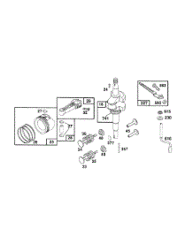 Crankshaft, Piston Group parts for Briggs & Stratton Engine 126802-0418-01 from AppliancePartsPros.com