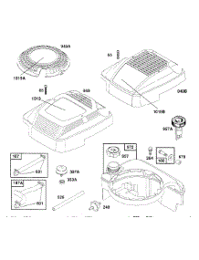 Fuel Tank Assy,Covers, Hoses parts for Briggs & Stratton Engine 126802-3222-01 from AppliancePartsPros.com