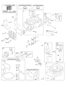Camshaft, Crankshaft, Cylinder, Engine Sump, Lubrication, Piston Group, Valves parts for Briggs & Stratton Engine 126L02-0675-F3 from AppliancePartsPros.com