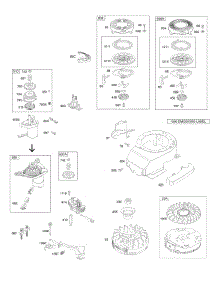 Blower Housing, Electric Starter, Flywheel, Rewind Starter parts for Briggs & Stratton Engine 126L05-1309-F1 from AppliancePartsPros.com