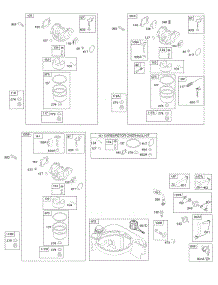 Carburetor, Fuel Supply parts for Briggs & Stratton Engine 126L07-5050-F1 from AppliancePartsPros.com