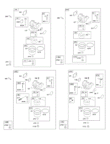 Carburetor parts for Briggs & Stratton Engine 126M02-1004-F1 from AppliancePartsPros.com