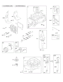 Camshaft, Crankshaft, Cylinder, Engine Sump, Lubrication, Pistion Group, Valves parts for Briggs & Stratton Engine 126M02-1401-B1 from AppliancePartsPros.com