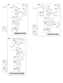 Carburetor parts for Briggs & Stratton Engine 126T02-7193-H1 from AppliancePartsPros.com