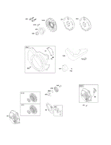 Blower Housing, Flywheel parts for Briggs & Stratton Engine 127332-0160-B1 from AppliancePartsPros.com