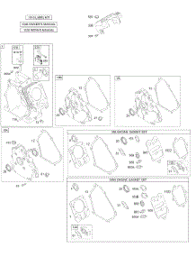 Crankcase Cover / Sump, Cylinder, Kits / Gaskets - Engine parts for Briggs & Stratton Engine 127412-0147-E2 from AppliancePartsPros.com