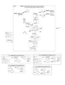 Carburetor, Kits / Gaskets - Carburetor parts for Briggs & Stratton Engine 127432-0156-E1 from AppliancePartsPros.com