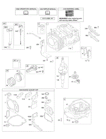 Camshaft, Crankshaft, Cylinder, Engine Sump, Lubrication, Piston Group parts for Briggs & Stratton Engine 127602-0331-B1 from AppliancePartsPros.com