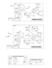 Carburetor parts for Briggs & Stratton Engine 127802-2666-B1 from AppliancePartsPros.com