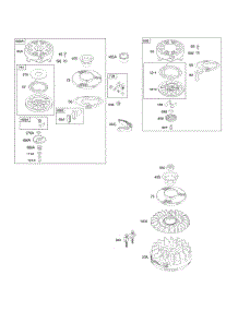 Flywheels, Rewind Starter parts for Briggs & Stratton Engine 127809-3165-B1 from AppliancePartsPros.com