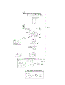 Carburetor parts for Briggs & Stratton Engine 128352-0049-E1 from AppliancePartsPros.com
