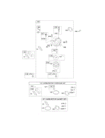 Carburetor, Kits / Gaskets - Carburetor parts for Briggs & Stratton Engine 128432-0036-E1 from AppliancePartsPros.com