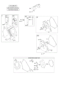 Crankcase Cover / Sump, Cylinder, Kits / Gaskets - Engine, Oil parts for Briggs & Stratton Engine 128432-0132-E1 from AppliancePartsPros.com
