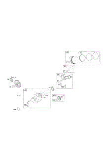 Cams, Crankshaft, Piston Group parts for Briggs & Stratton Engine 128437-0050-E1 from AppliancePartsPros.com