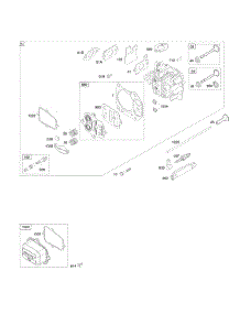 Cylinder Head parts for Briggs & Stratton Engine 128602-0445-B1 from AppliancePartsPros.com