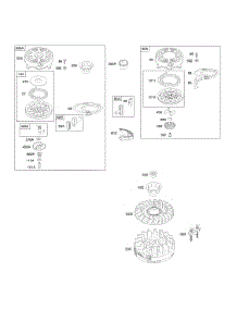 Flywheel, Rewind Starter parts for Briggs & Stratton Engine 128802-0627-02 from AppliancePartsPros.com