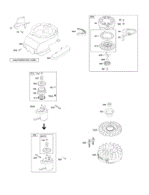 Alternator, Electric Starter, Electrical, Flywheel, Rewind Starter parts for Briggs & Stratton Engine 128L02-0118-F1 from AppliancePartsPros.com