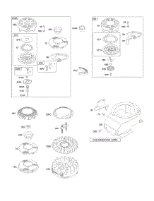 Blower Housing / Shrouds, Flywheel, Rewind Starter parts for Briggs & Stratton Engine 129782-0626-01 from AppliancePartsPros.com