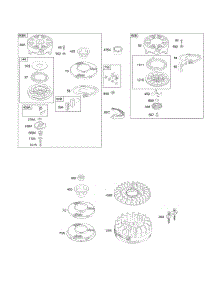 Flywheel, Rewind Starter parts for Briggs & Stratton Engine 129802-0680-01 from AppliancePartsPros.com