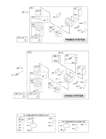 Carburator parts for Briggs & Stratton Engine 129807-1460-01 from AppliancePartsPros.com