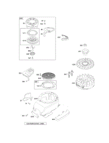 Blower Housing / Shrouds, Flywheel, Rewind Starter parts for Briggs & Stratton Engine 129H07-0116-E1 from AppliancePartsPros.com
