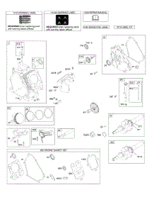Camshaft, Crankcase Cover, Crankshaft, Cylinder, Lubrication, Piston Group parts for Briggs & Stratton Engine 12A113-0149-E8 from AppliancePartsPros.com