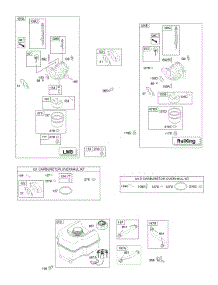 Carburetor, Fuel Supply parts for Briggs & Stratton Engine 12A313-0116-E8 from AppliancePartsPros.com