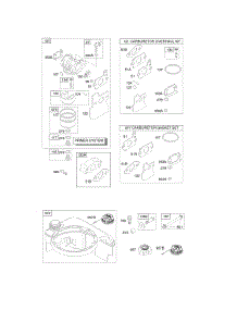Carburetor, Fuel Supply parts for Briggs & Stratton Engine 12A602-0100-B1 from AppliancePartsPros.com