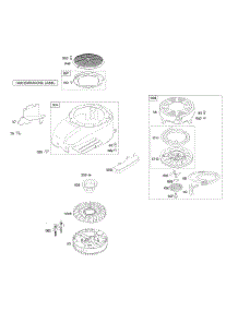 Blower Housing / Shrouds, Flywheel, Rewind Starter parts for Briggs & Stratton Engine 12A602-0112-E1 from AppliancePartsPros.com