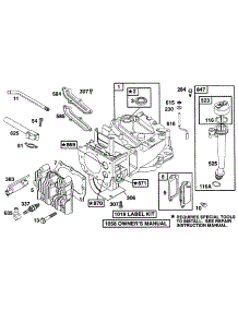 Cylinder, Crankcase Covs parts for Briggs & Stratton Engine 12A802-0508-21 from AppliancePartsPros.com
