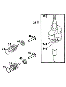 Piston Grp, Crankshaft, Cam parts for Briggs & Stratton Engine 12A802-0688-21 from AppliancePartsPros.com