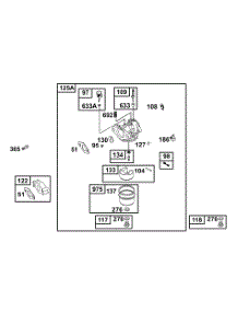 Carburetor Group parts for Briggs & Stratton Engine 12B412-0100-E1 from AppliancePartsPros.com