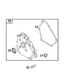 Crankcase Cover / Sumps parts for Briggs & Stratton Engine 12B412-0100-E1 from AppliancePartsPros.com