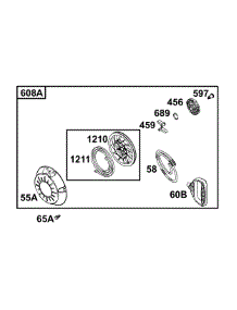 Rewind Group parts for Briggs & Stratton Engine 12B412-0100-E1 from AppliancePartsPros.com