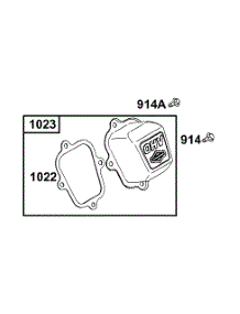 Rocker Cover parts for Briggs & Stratton Engine 12B412-0100-E1 from AppliancePartsPros.com