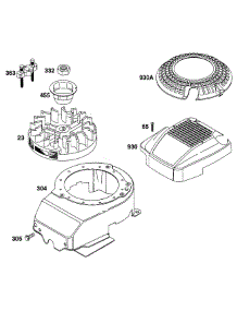 Blower Hsg, Flywheel parts for Briggs & Stratton Engine 12B802-0600-01 from AppliancePartsPros.com